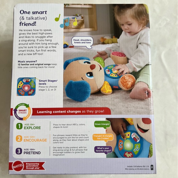 Fisher-Price Laugh & Learn Smart Stages Puppy Musical Plush Toy 6–36M - Picture 2 of 9